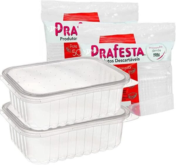 Kit Pote 500ml Retang C/tp 24UN